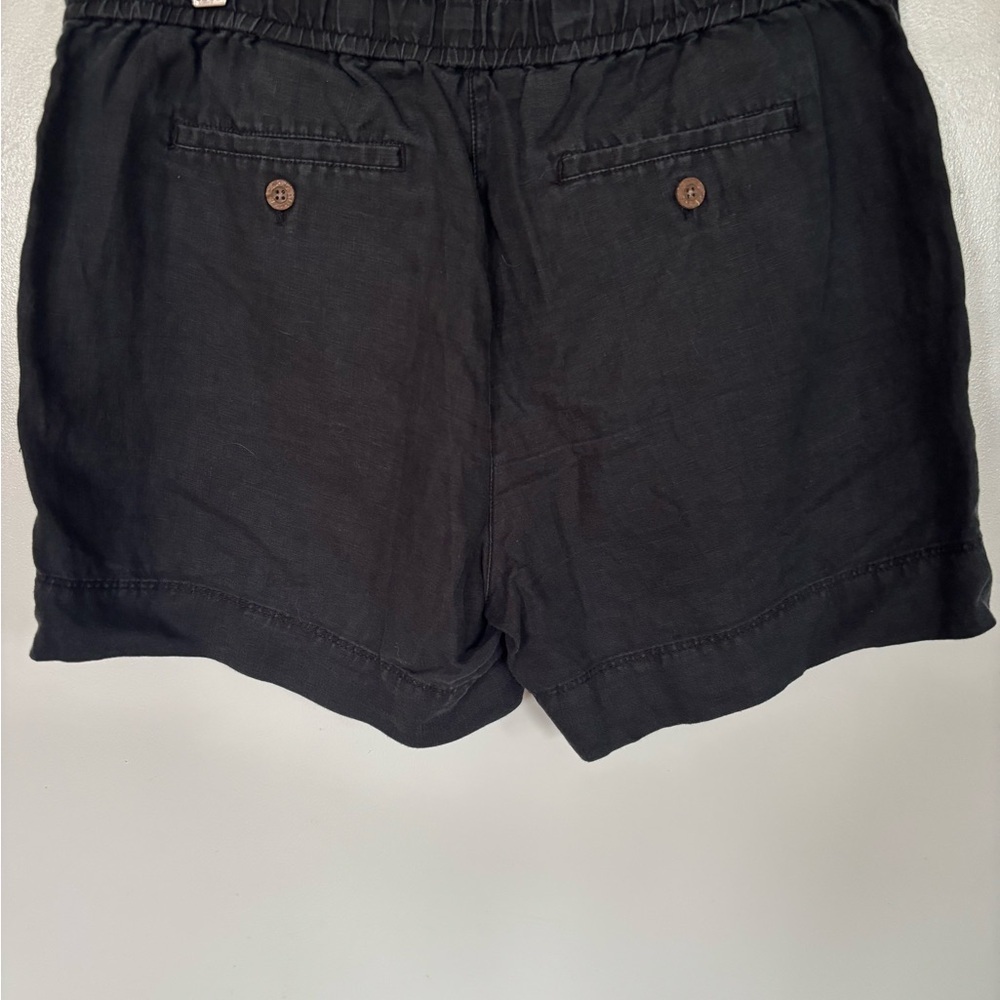 Tommy Bahama Black Drawstring Linen-Blend Bermuda Shorts - Picture 3 of 5